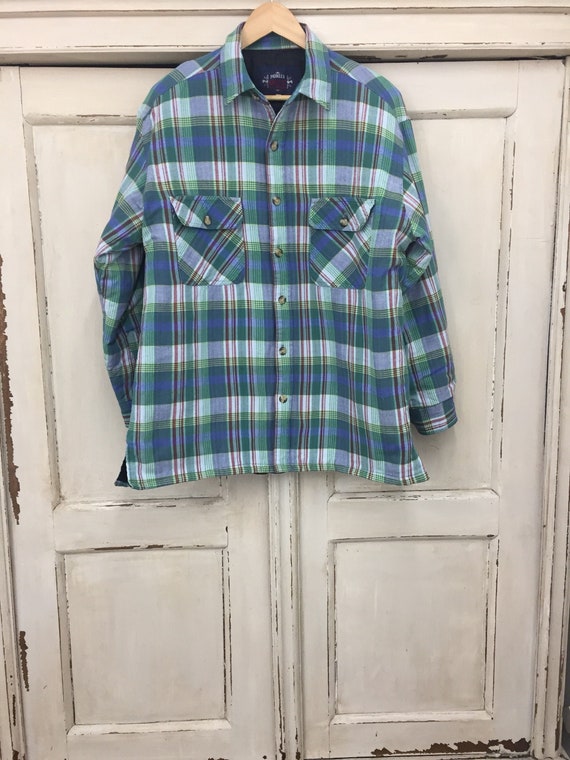 Vintage Plaid Insulated Flannel Large, Vintage Men