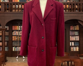 Vintage Wool Blazer Womens Eddie Bauer Sz Medium - Large Vintage Red Wool Med L