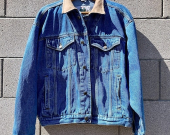 Vintage Mens Denim Jacket Med-Large Vintage 90s Y2K Mens Jean Jacket 90s Y2K M-L