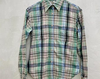 Vintage Guess Plaid Western Shirt Medium Womens Guess Snaps Button Down Shirt M