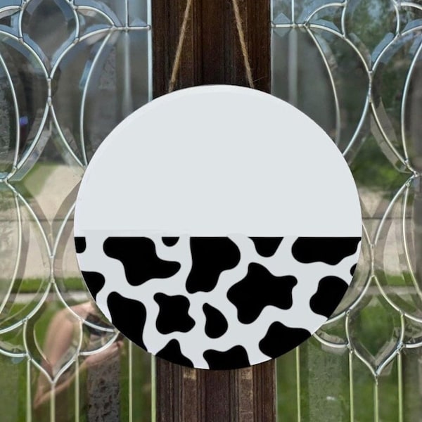 Cow Print Round Board SVG Digital Download