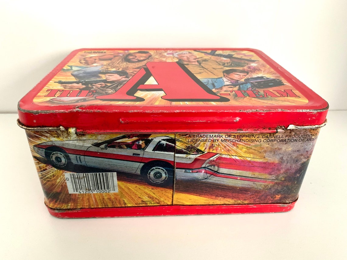 Vintage 1983 THE ATEAM Metal Lunch Box And Thermos Etsy