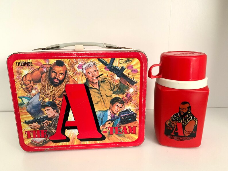 Vintage 1983 THE ATEAM Metal Lunch Box And Thermos Etsy