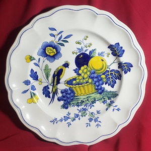 Spode Blue Bird Dinner Plate: Fine Stone China, England (10.5 inch)