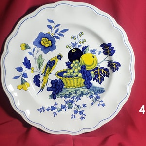 Spode Blue Bird Dinner Plate: Fine Stone China, England (10.5 inch)