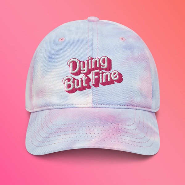 Dying But Fine Cloudy Tie Dye Embroidered Hat