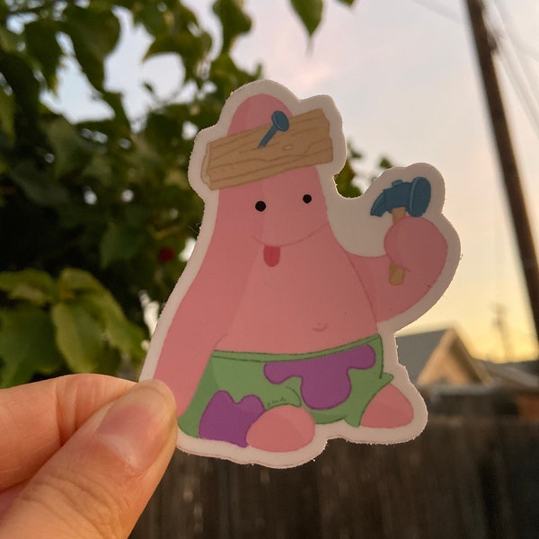 Mlem Patrick Matte Sticker| Laptop Sticker | Waterbottle Sticker | Sticker Gift | Silly Sticker