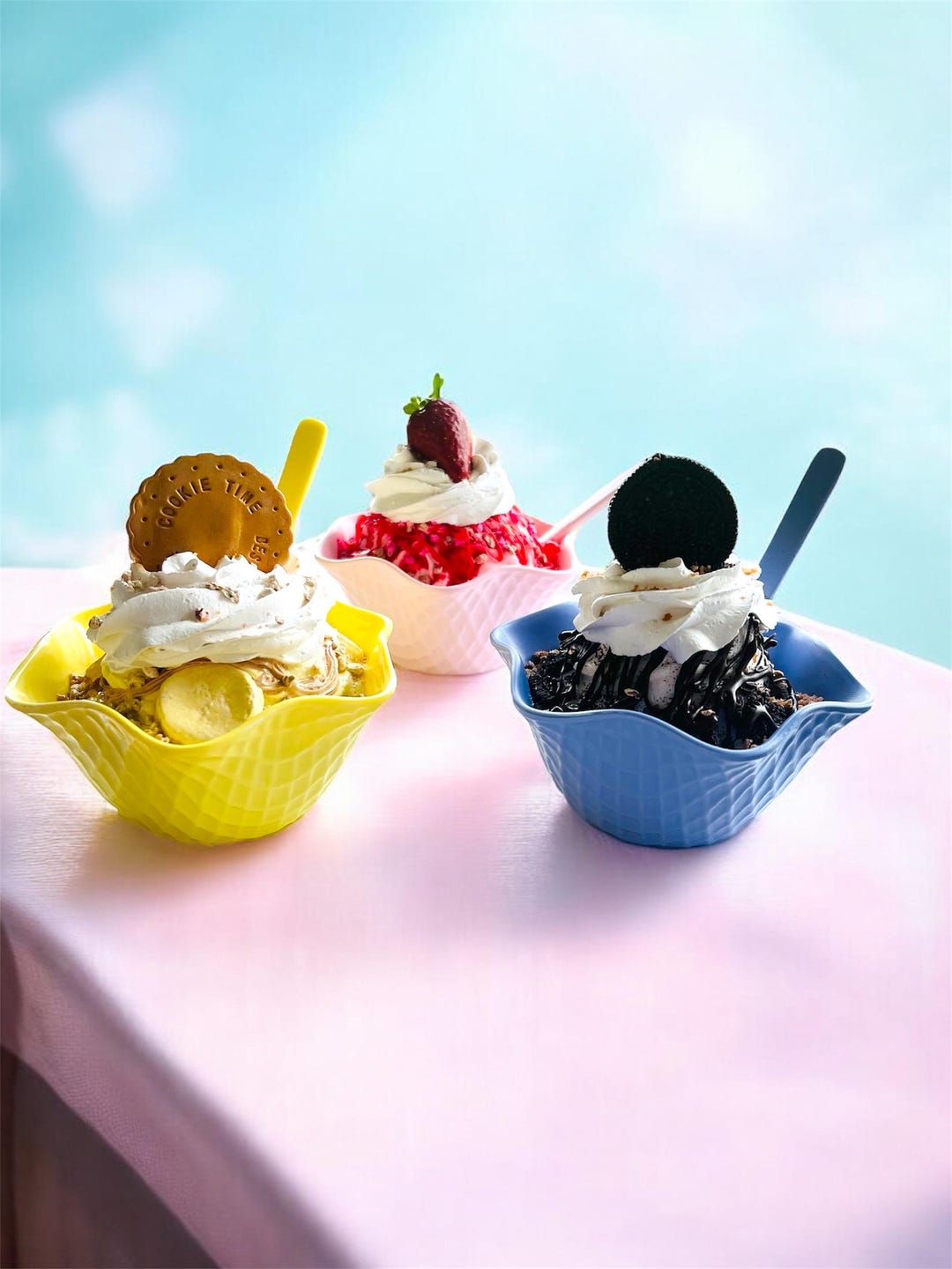 Fake Ice Cream Sundae – Pick Your Style – Faux Dessert Display, Kitchen ...