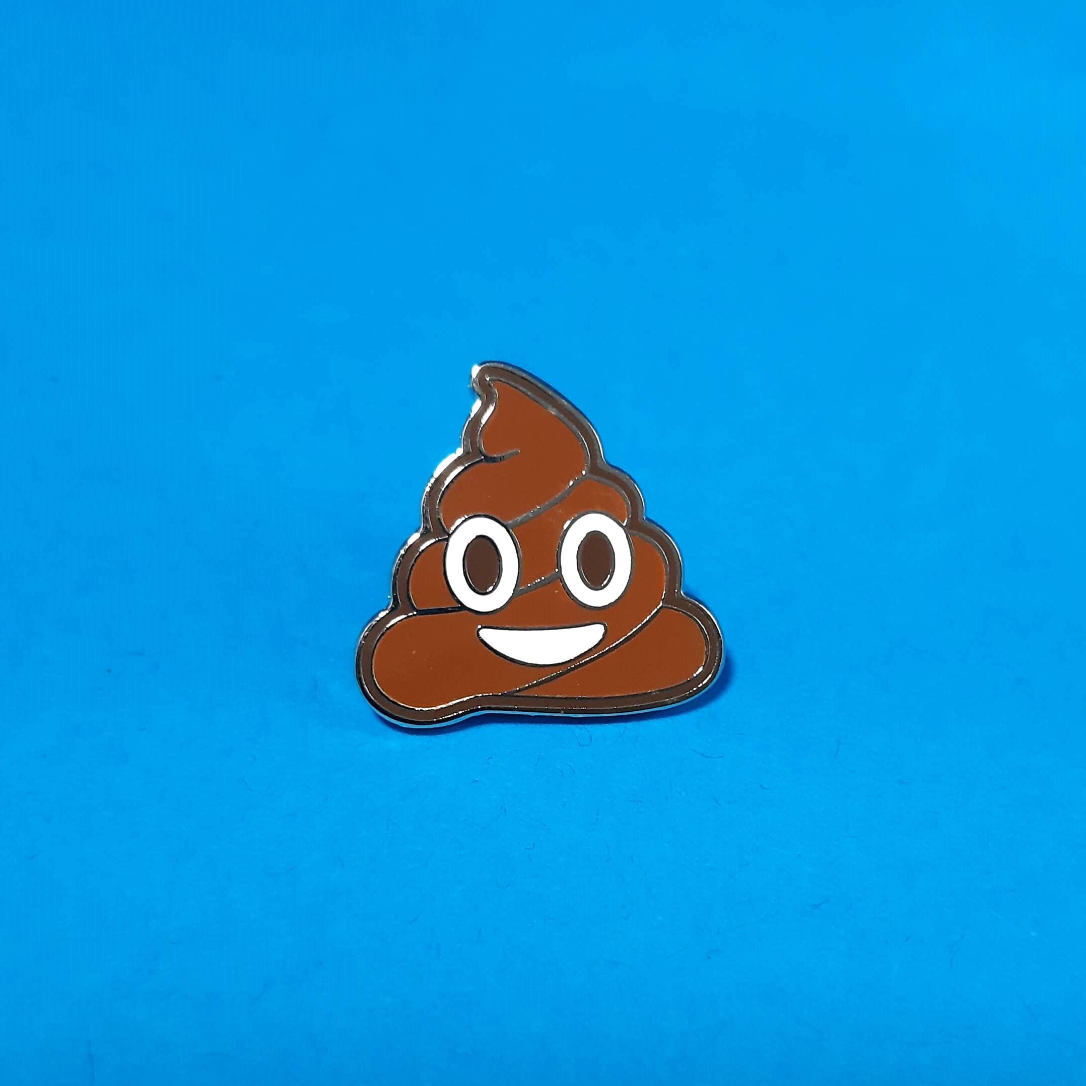 Tarjeta de despedida con pin de emoji de caca: aquí va a ser una mierda ...
