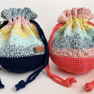 Rainbow drawstring pouch bag
