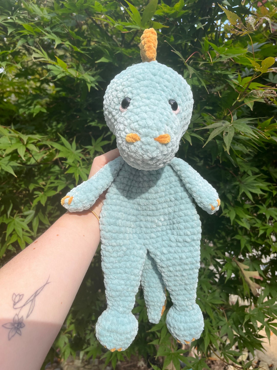 Dinosaur Snuggler Crochet Pattern Dino Plush Pattern Etsy