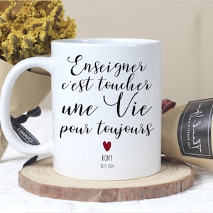 MUG de cerámica personalizada, regalos especiales fin de año, regalo maestro, regalo maestro, gracias