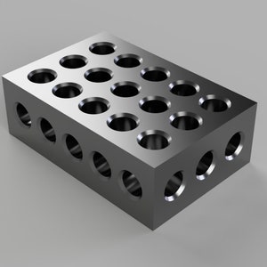 1-2-3 Block STL File - Precision Machining 3D Print Model - Instant Digital Download