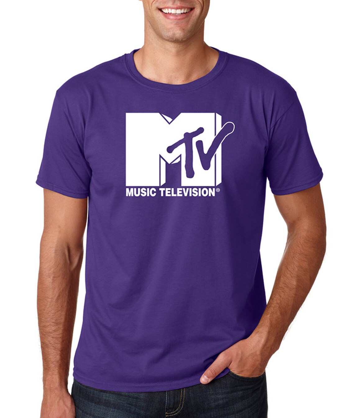 MTV Music Television Tshirt Screen Printed on Gildan Etsy