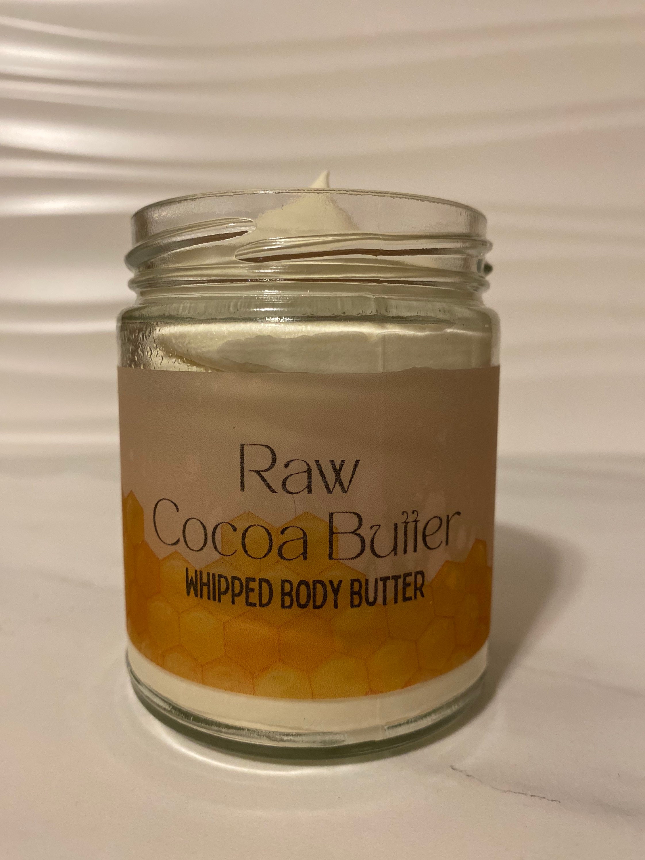 Raw Cocoa Butter Whipped Cocoa Butter Whipped Body Butter Etsy
