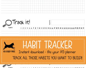 Habit Tracker Printable | Atomic Habits | Goal Setting | 30 Day Habit Changer | Track Sleep and Exercise | A5 Filofax | Planner Insert