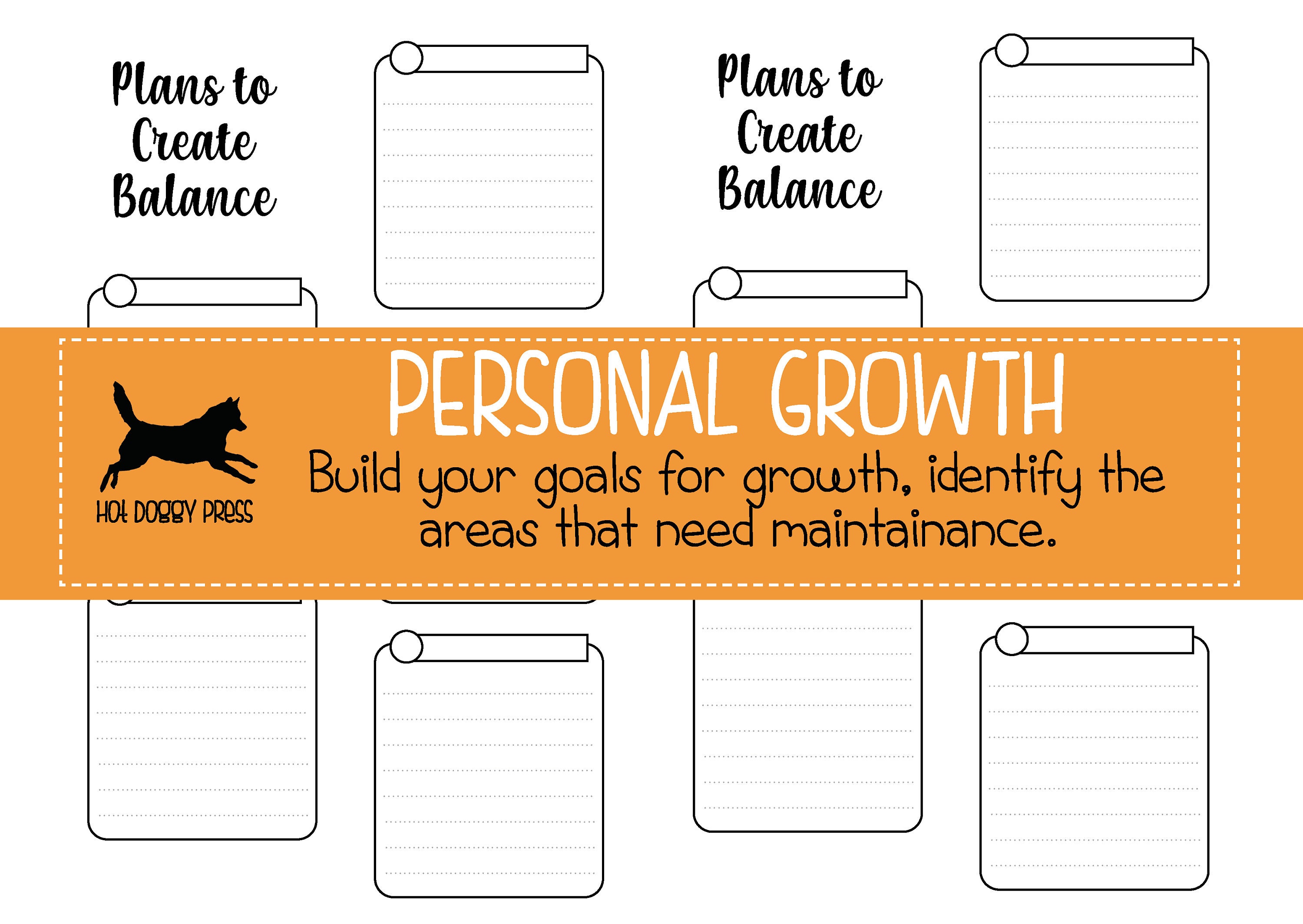 Life Balance Wheel | Bullet Journal | Goal Setting Planner Inserts | A5 ...