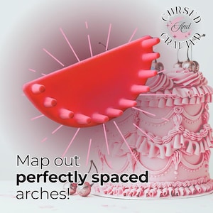 Kuchenbogen-Führungswerkzeug: Gleichmäßig angeordnete Paspeln, 15-25 cm Kuchen