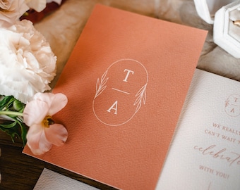 Save the Date Card | Rusty Salt & Sea with wedding logo