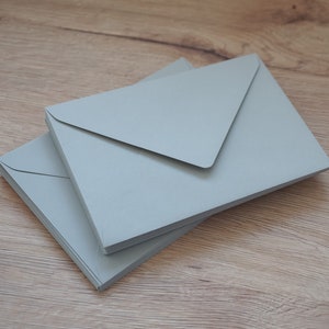 High-quality envelopes DIN C6 Natural colors taupe, light gray, white, ivory, natural structure, transparent image 8