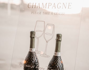 Acrylic sign "But first champagne" including personalization | Plexiglass