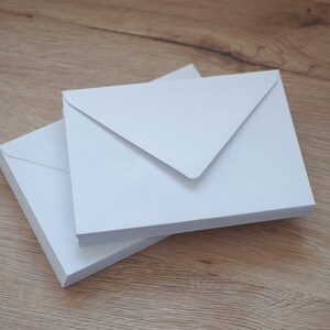 High-quality envelopes DIN C6 Natural colors taupe, light gray, white, ivory, natural structure, transparent image 9