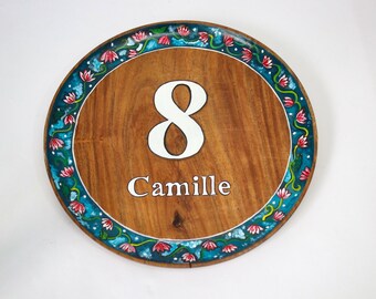 Enseigne murale personnalisée pour la maison, nom personnalisé ou plaque/plaque d'immatriculation, enseigne en bois personnalisée