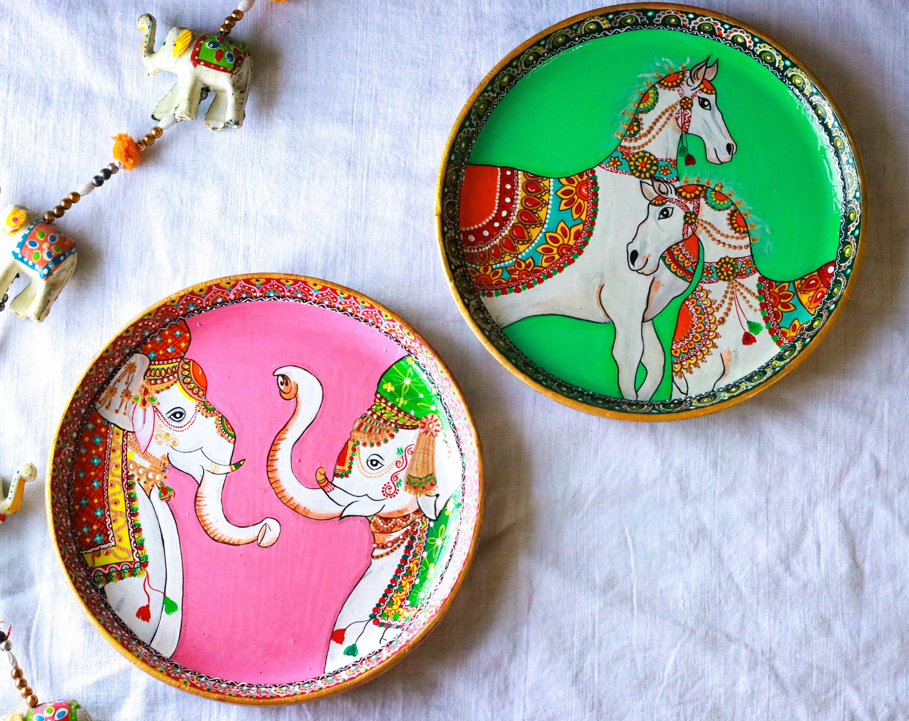 Jaipur Rajasthani Handpainted Wall Decor Rajasthani Etsy