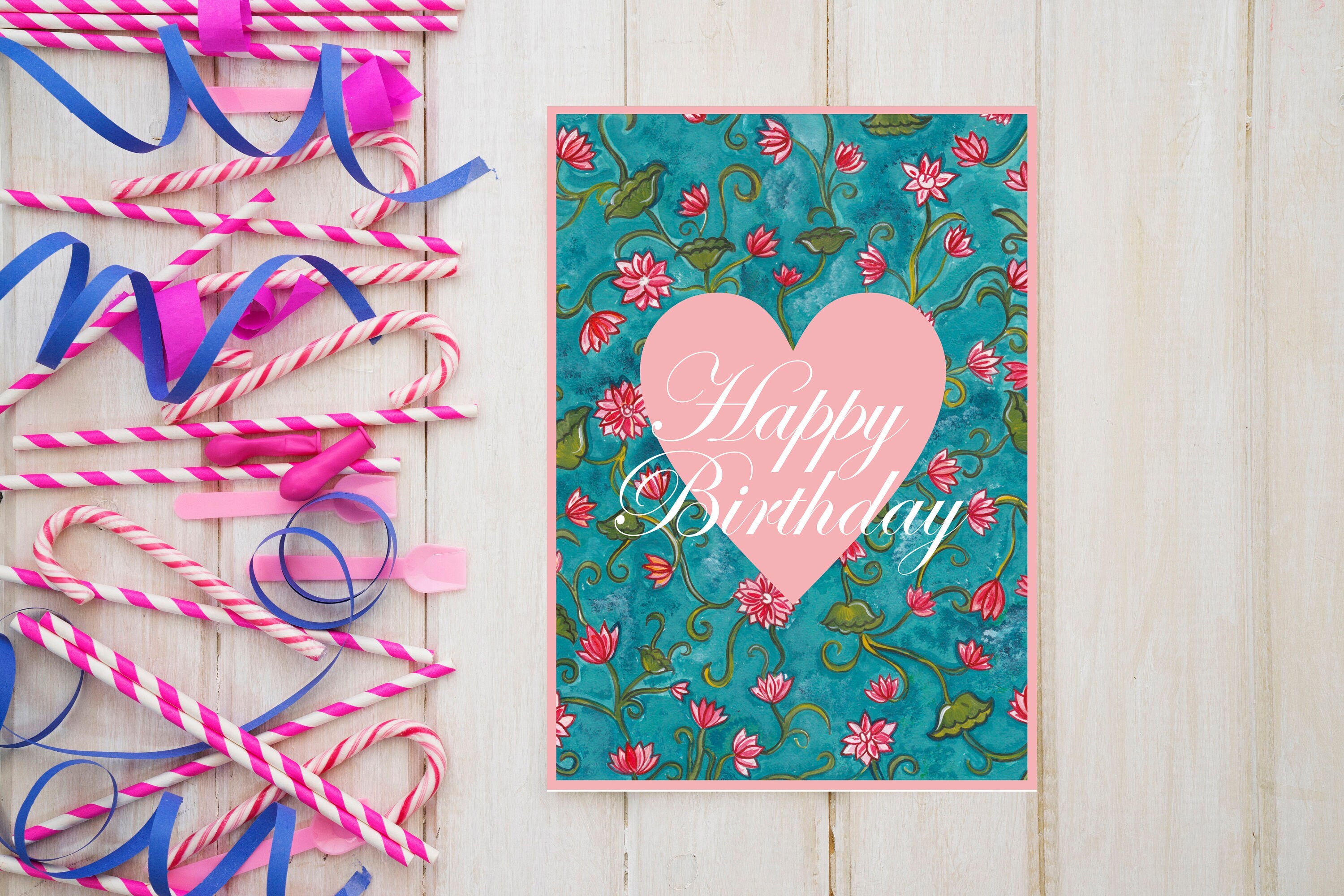 Birthday Card Printable, Instant Download, Digital Greeting Card, Happy ...