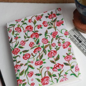 Hand Painted Floral Journal, A5 sized Notebook for writing, Diary Planner, Gift for writers thoughts and affirmations image 8
