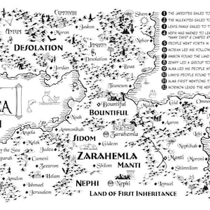 Boek van Mormon-kaart van Amerika