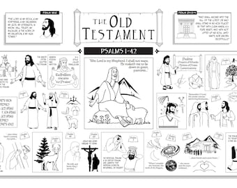 Old Testament Coloring Page Overviews of Come Follow Me Lessons 1 Kings-Malachi