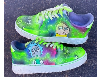 rick and morty nike air force