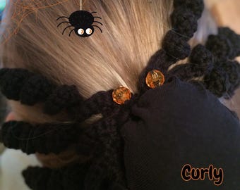 Padrão em PDF para elástico de cabelo cacheado | Inglês | crochê | use seus restos de lã | feira de artesanato