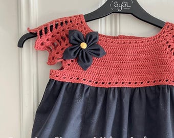 Vestido infantil Beaming Star pdf padrão | Dinamarquês | tamanhos 1-7 anos | crochê costura upcycling