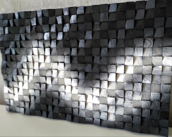 Pannello diffusore audio - moderna parete art- mosaico in legno 3D
