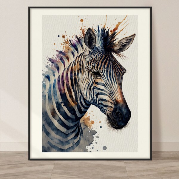 Zebra Art Print Etsy