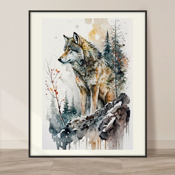 Wolf Painting - Etsy