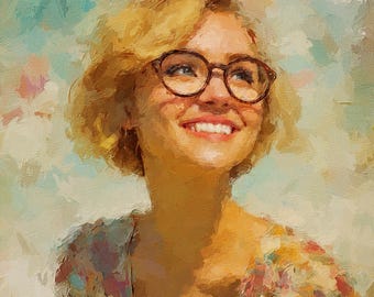 Custom Painting from Photo on Canvas, Original Handmade Portrait Digital Oil Painting, Wall Decorations, Personalized Mother’s Day Gift