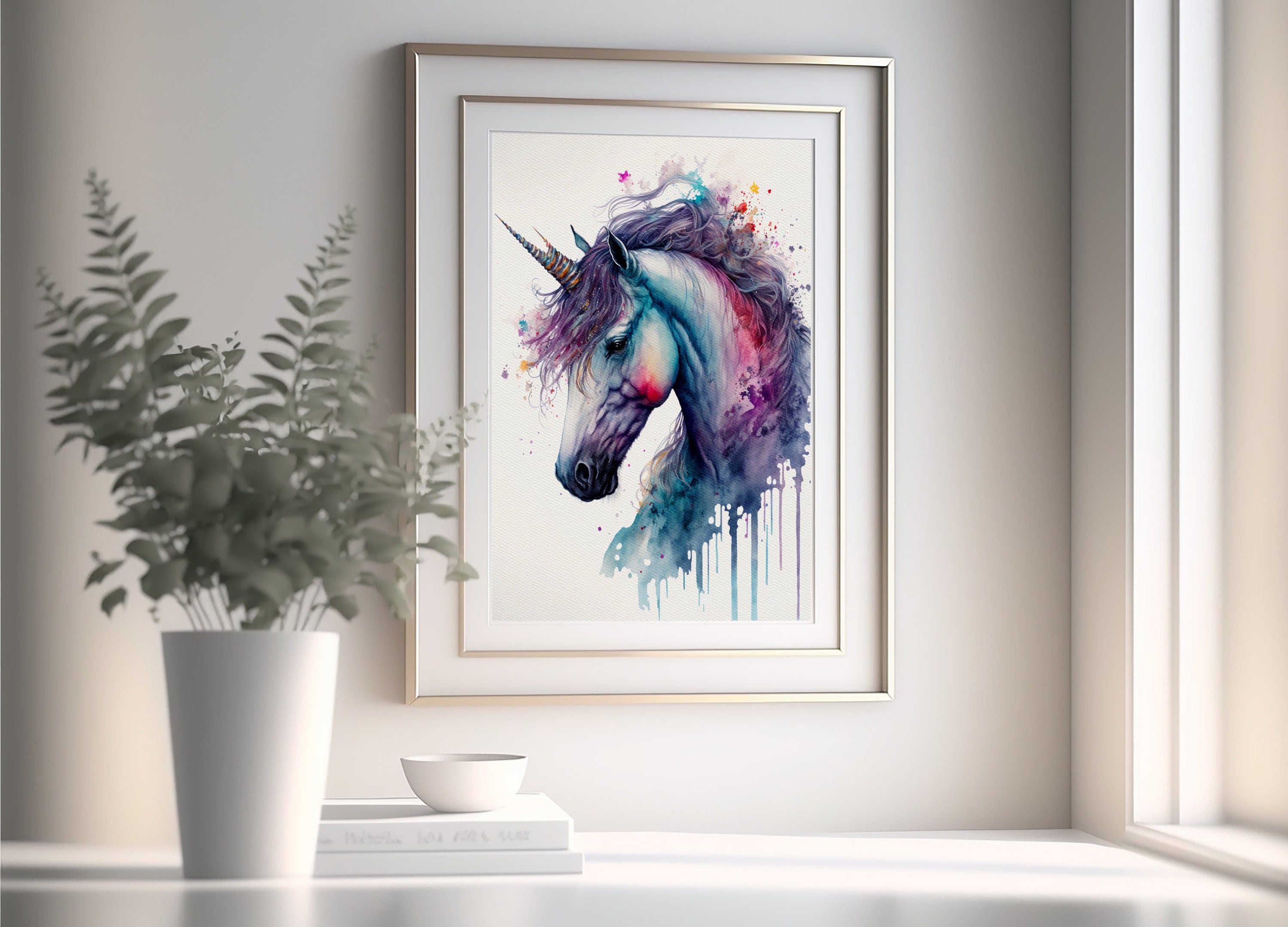 Paint with Water Valentines - Unicorn