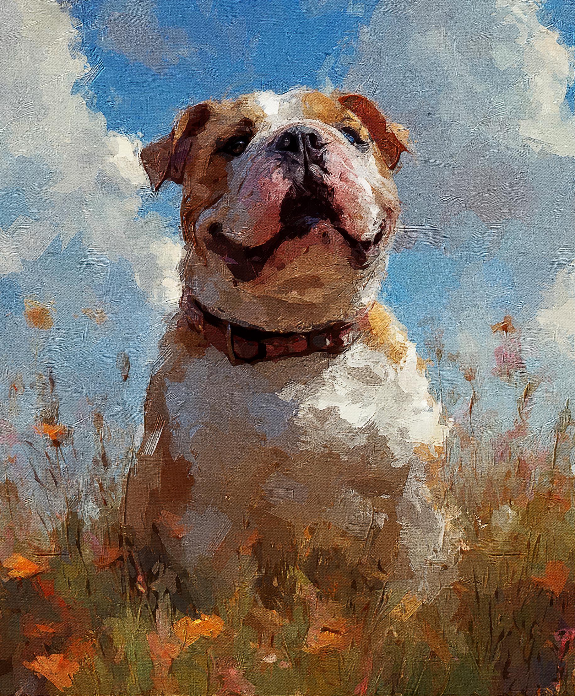 Custom Painting Pet Memorial Gift, Pet Portrait From Photo, Dog Portrait, Personalized Gift, Digital Painting Canvas Print Ready to Hang