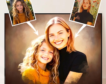 Custom Watercolor Family Portrait From Photo: Memorial Gift (Digital or Print)