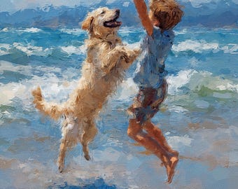 Retrato personalizado a partir de una foto sobre lienzo: pintura al óleo digital personalizada, un regalo único para cumpleaños, aniversarios, familiares o amantes de las mascotas.