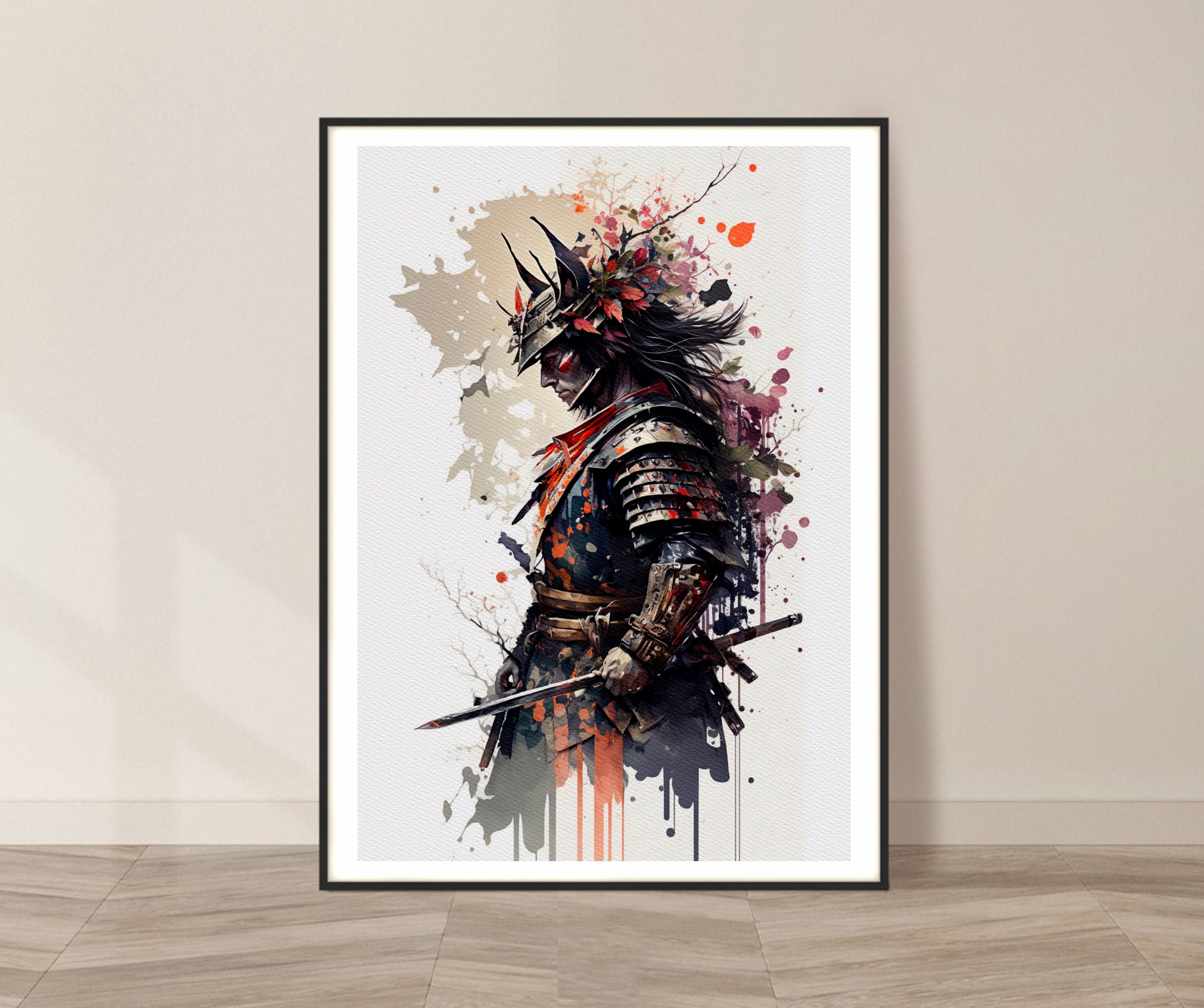 Streetwear Warrior Canvas Print Online Japanese Warrior Art, Robot Artwork  8x12 - Me By Me