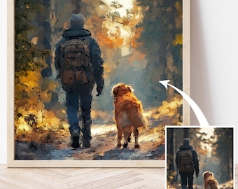 Custom Family Photo to Painting, Digital Painting on Canvas, Personalized Gift for Family, Oil Painting Printed on Canvas ready to Hang