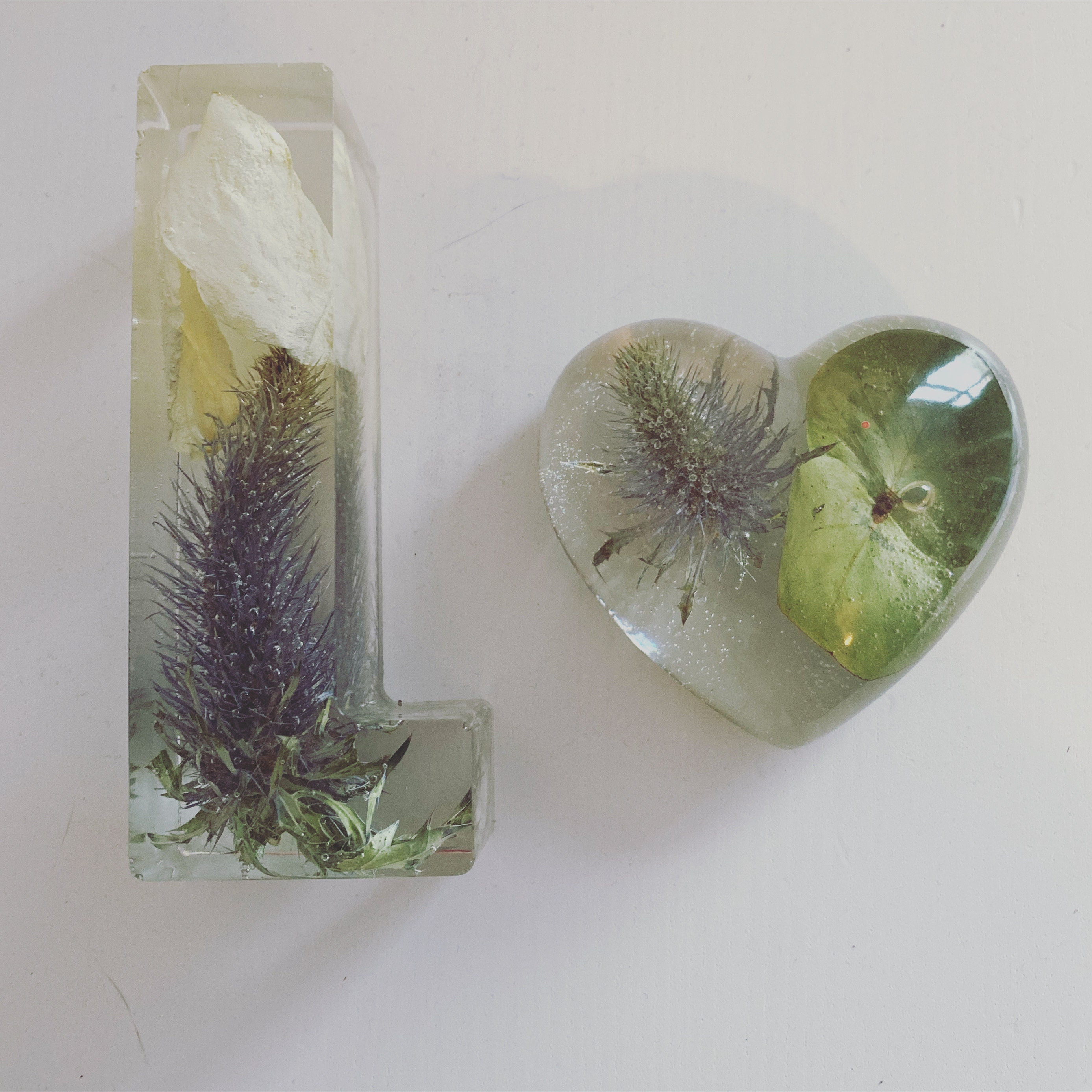 Memorial paperweight memorial keepsake resin resin flowers Etsy