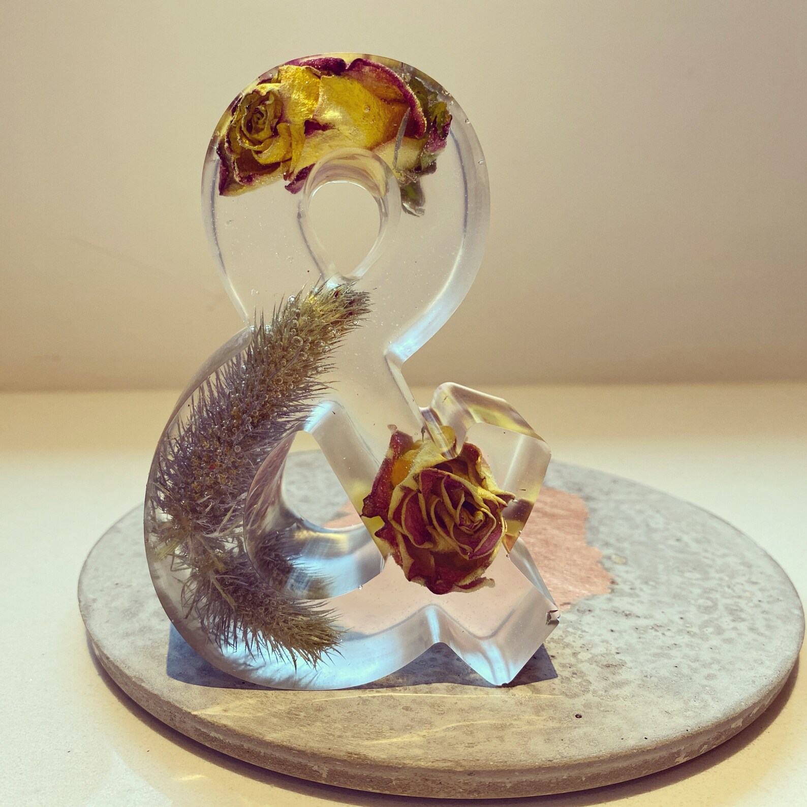 Memorial paperweight memorial keepsake resin resin flowers Etsy
