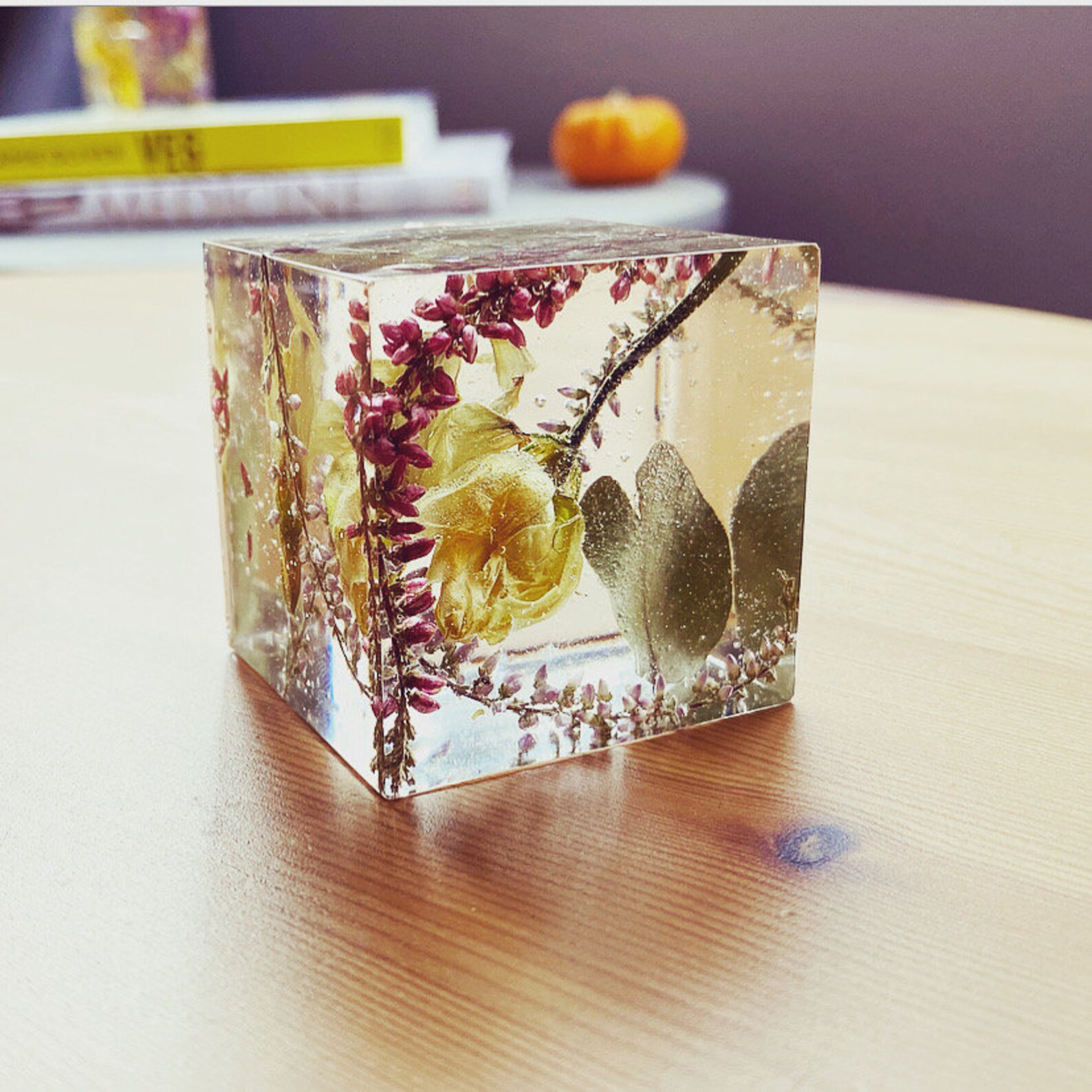 Dried flowers in resin flower keepsake preserve flowers Etsy