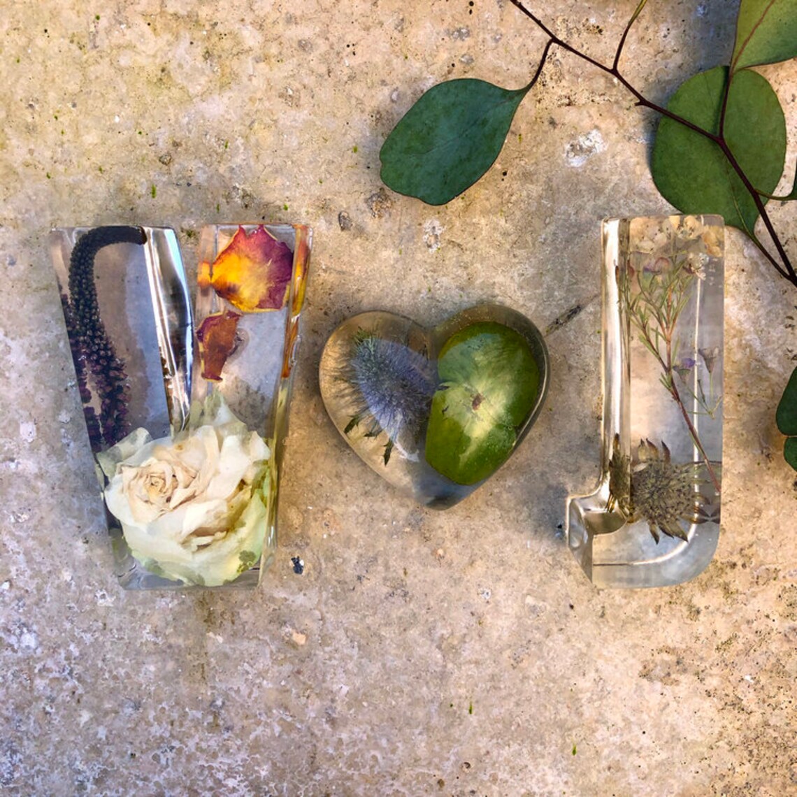 Dried flowers in resin flower keepsake preserve flowers Etsy