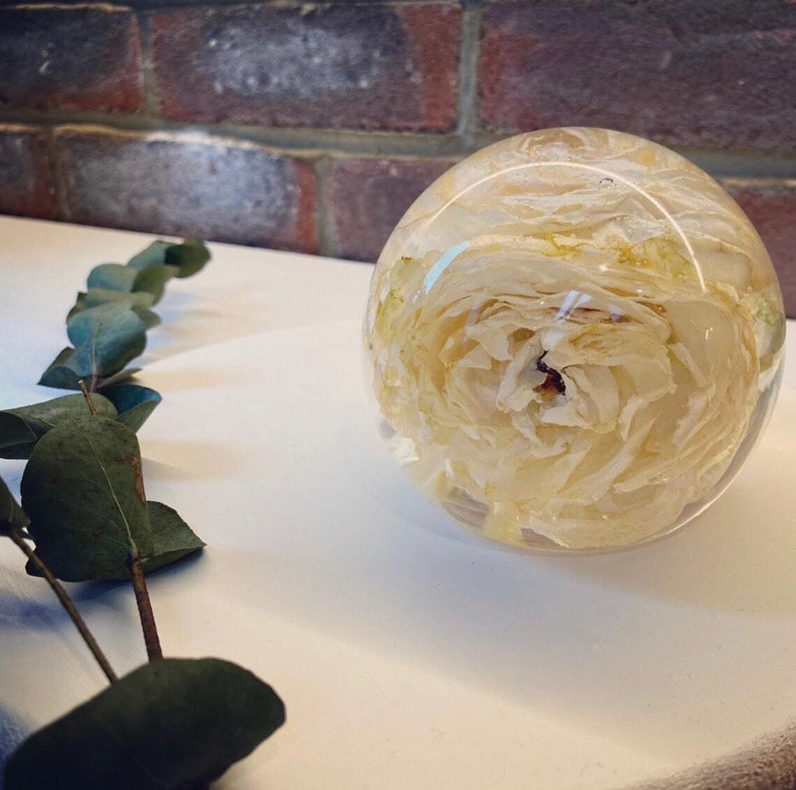 Memorial paperweight memorial keepsake resin resin flowers Etsy